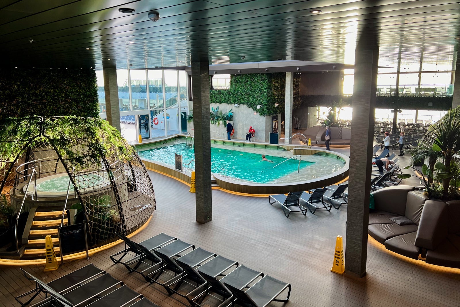 The Botanic Garden pool area on MSC World Europa
