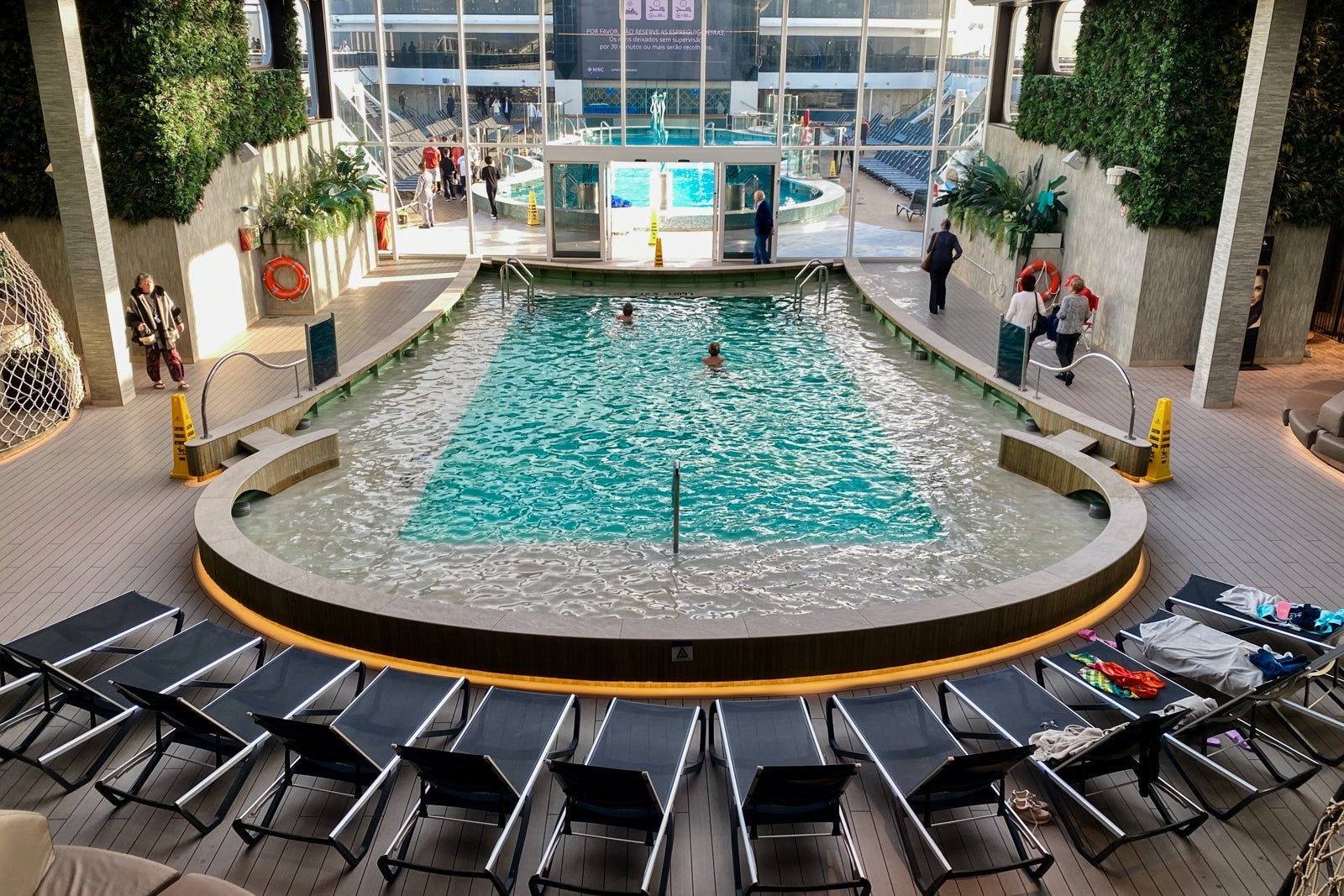 The Botanic Garden pool area on MSC World Europa