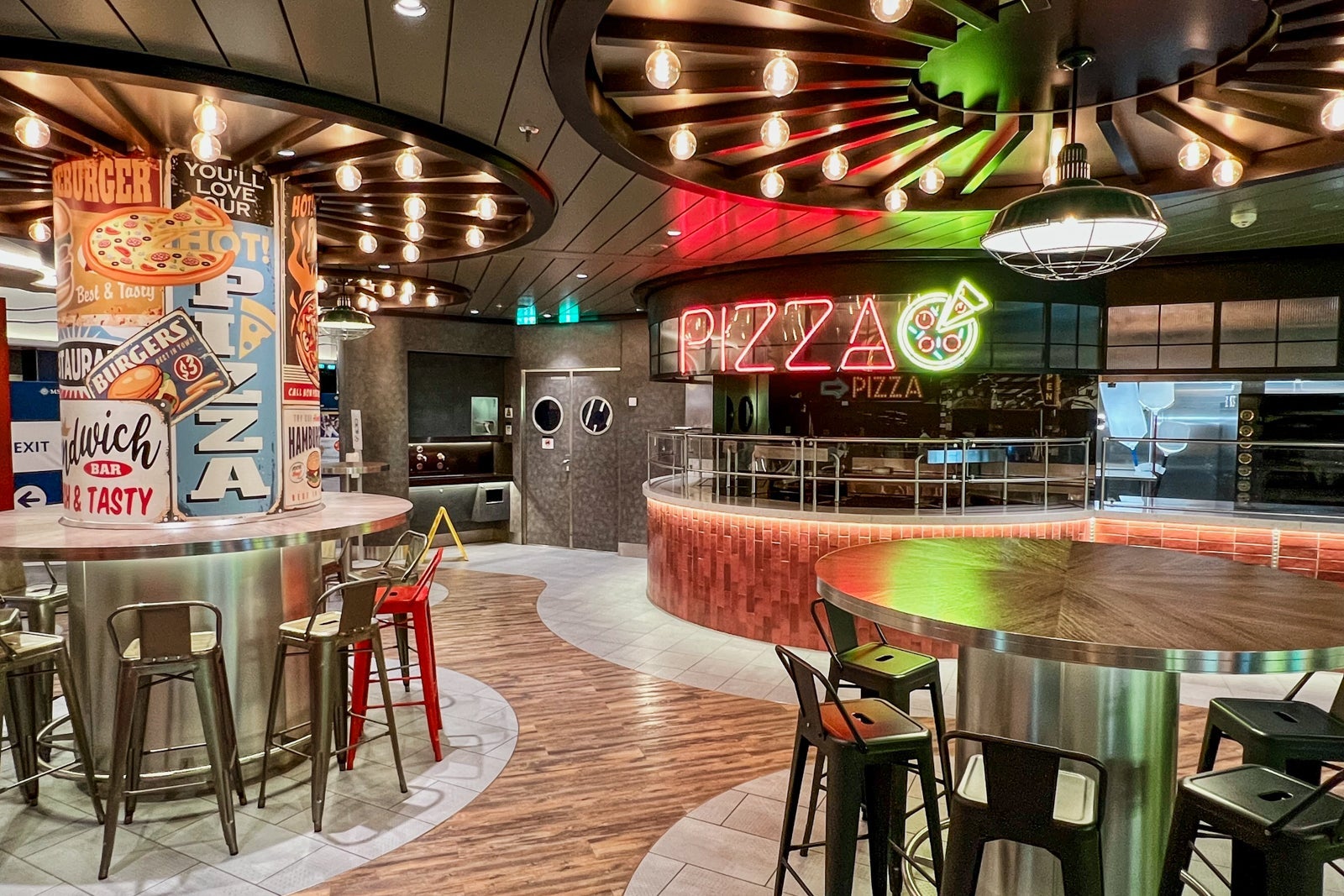 The Pizza & Burger casual eatery on MSC World Europa