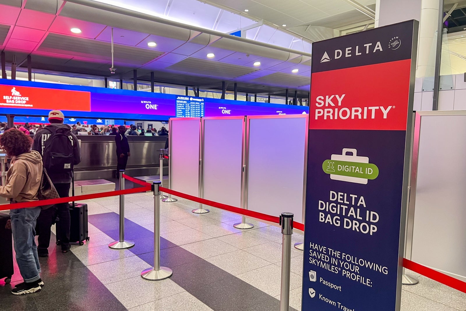 Biometric security screening area