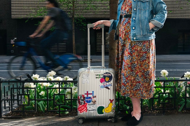 woman with suitcase