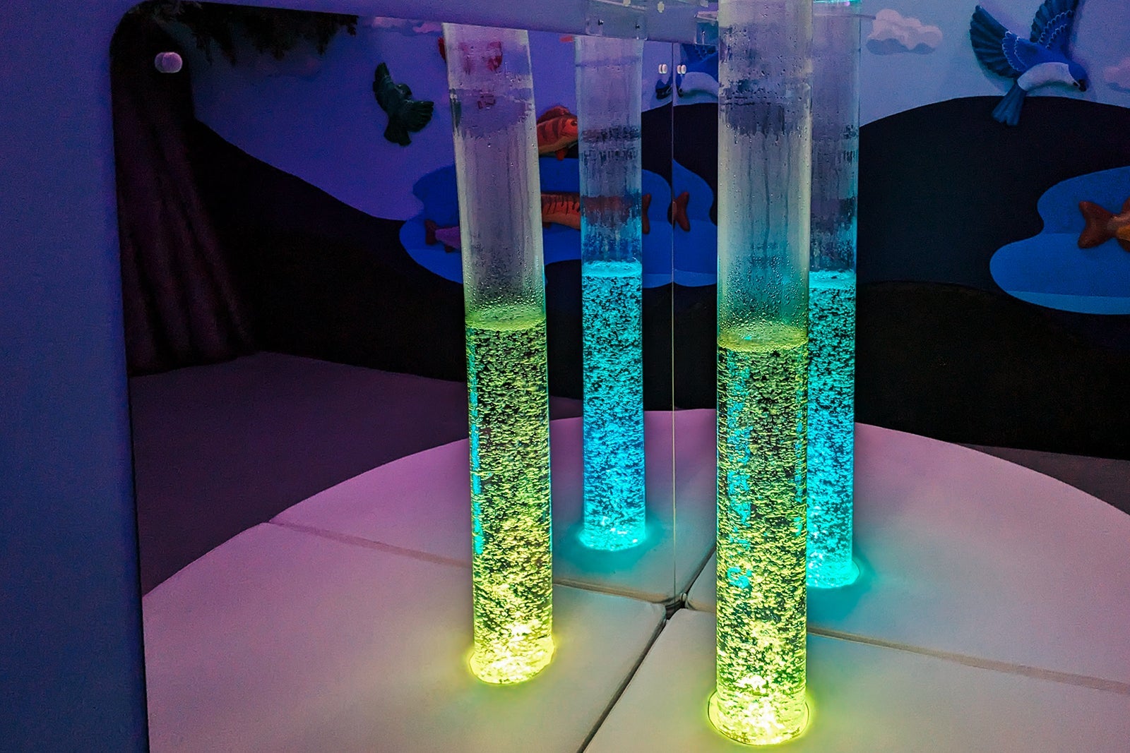 Airport Multi-Sensory Rooms_DTW Multi-Sensory Room Bubble Tubes