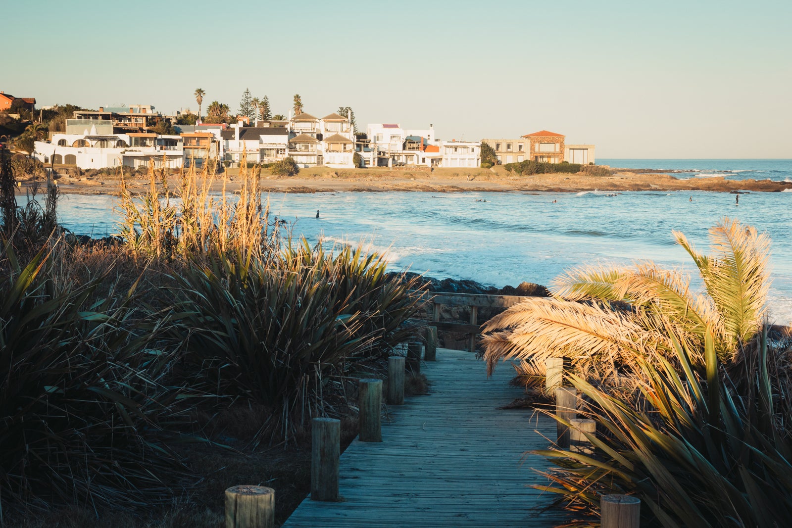 View of beach in La Barra neighborhood, near by Punta del Este city, Maldonado, Uruguay