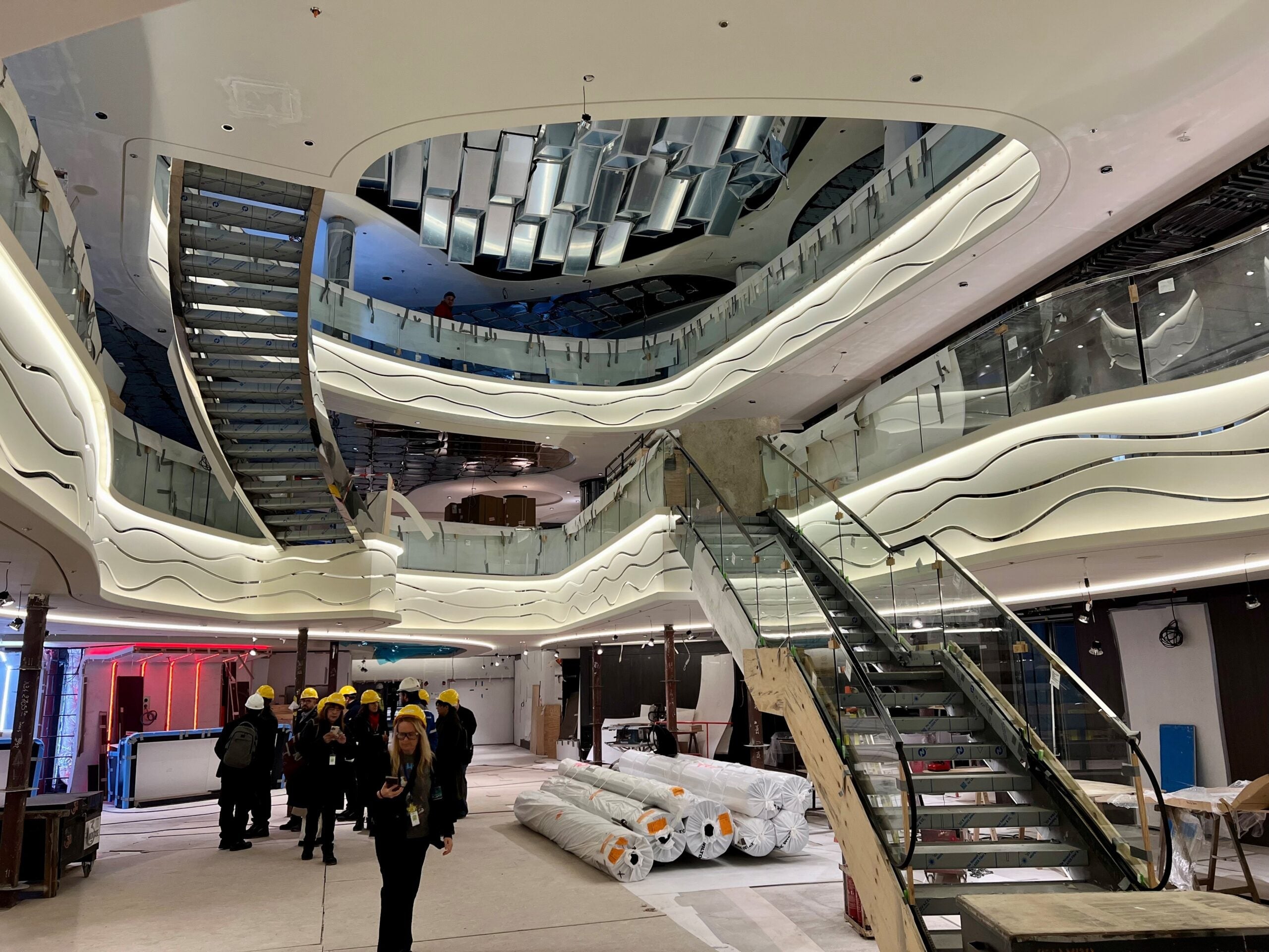 The Galleria area of MSC World America under construction