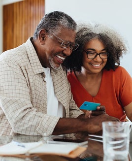 couple holding credit card