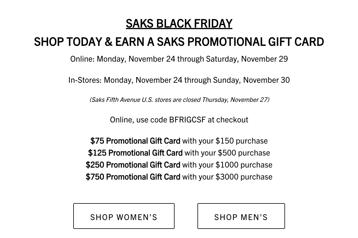 saks fifth avenue deal