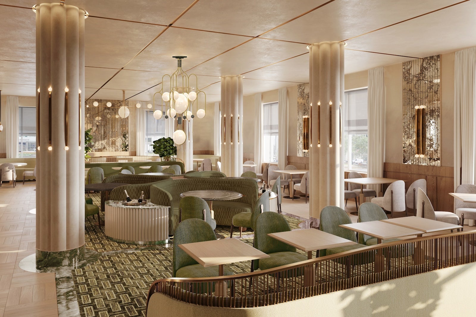 second floor of Lex Yard hotel