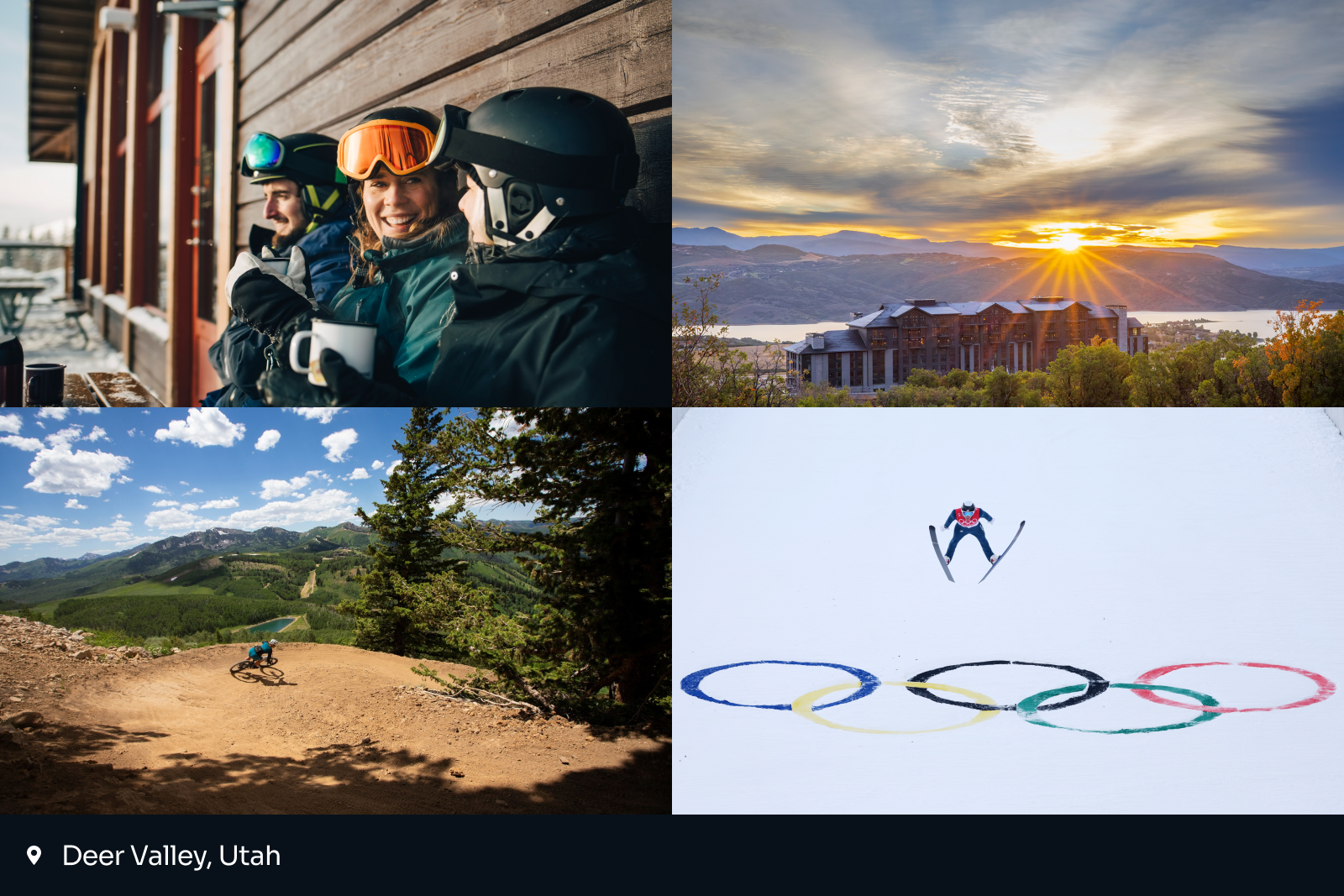 best places to travel 2025: collage of four images from Deer Valley