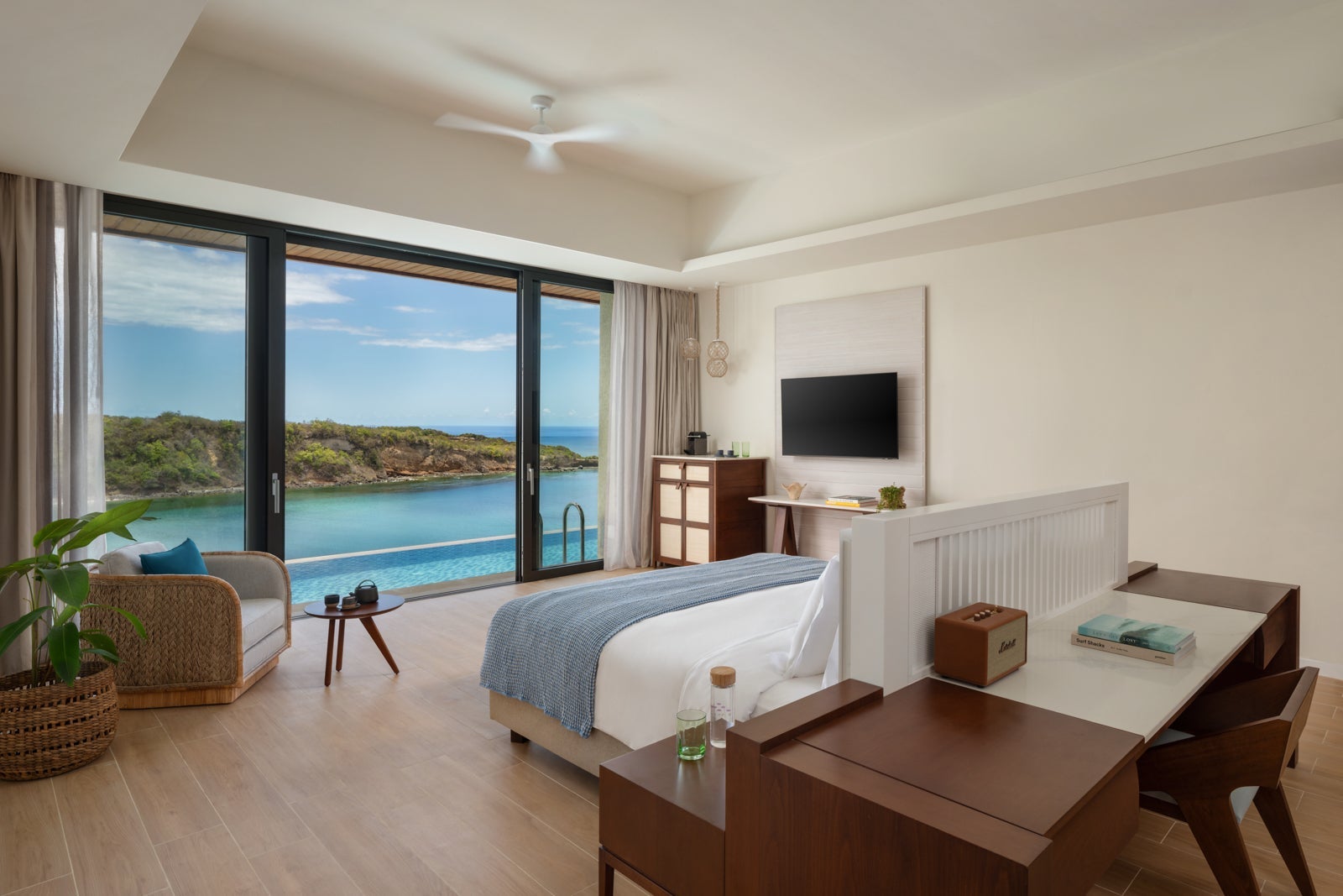 A room at Six Senses La Sagesse