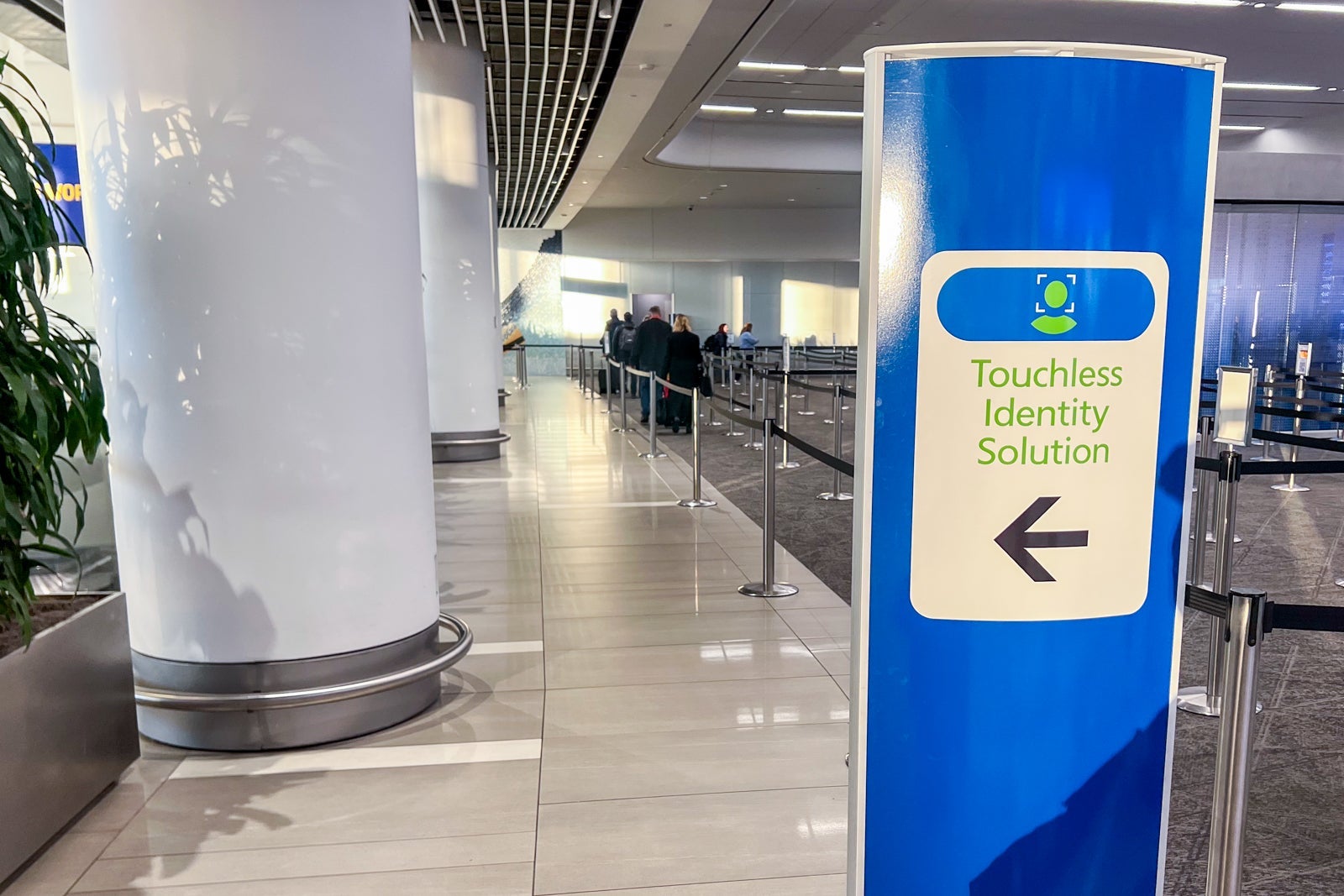 Biometric security screening area