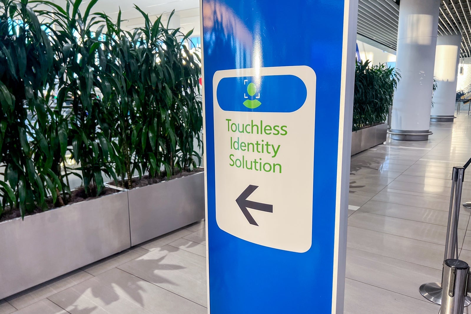 Biometric security screening area