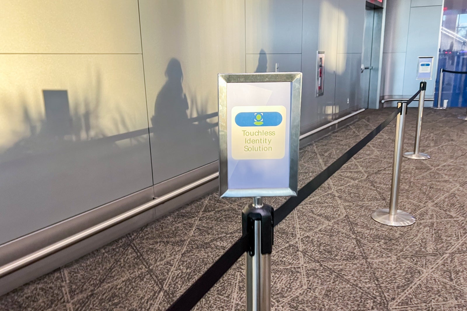 Biometric security screening area