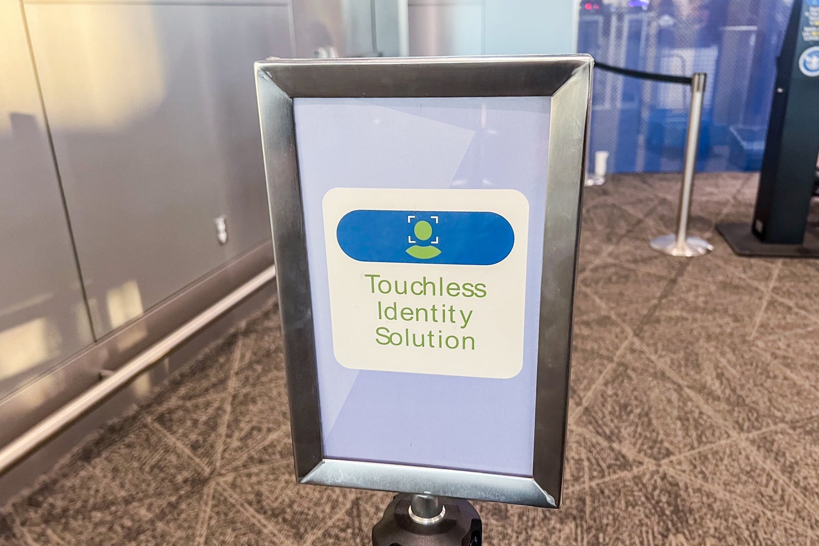 Biometric security screening area