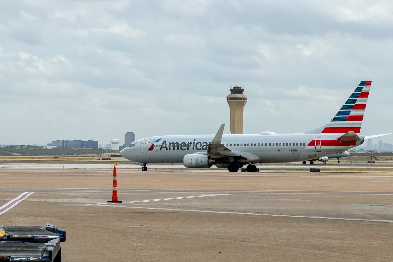 American Airines plane on tarmac