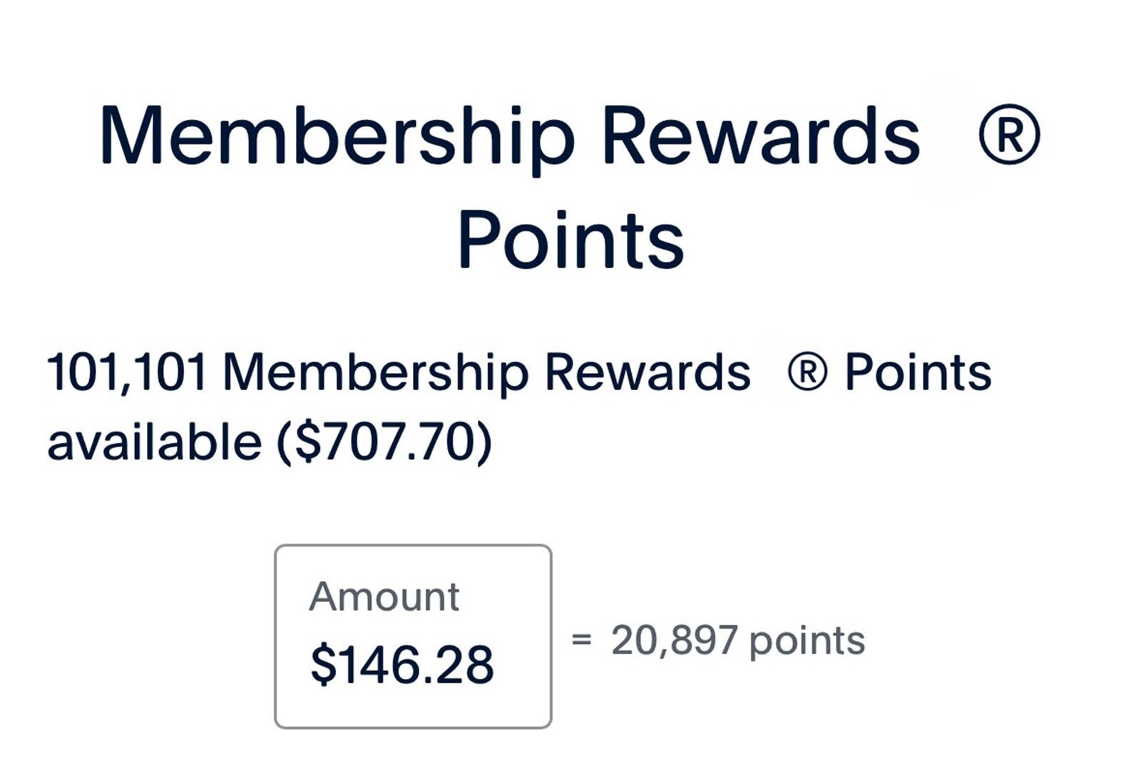 A screen showing the number of American Express points needed to purchase a one-day adult ticket to Universal Orlando via PayPal
