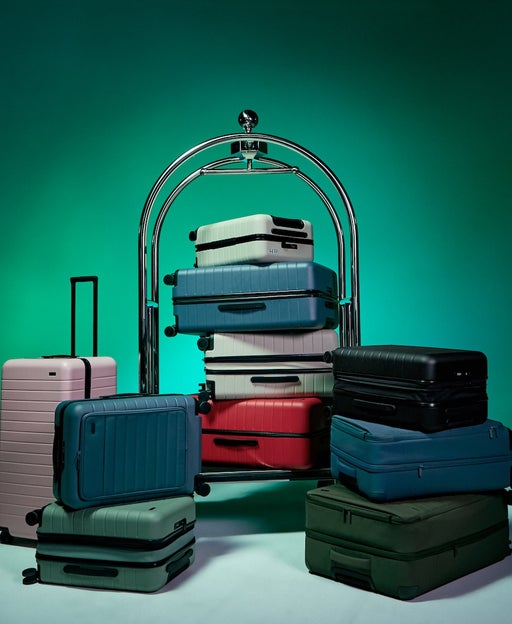 Luggage on luggage cart