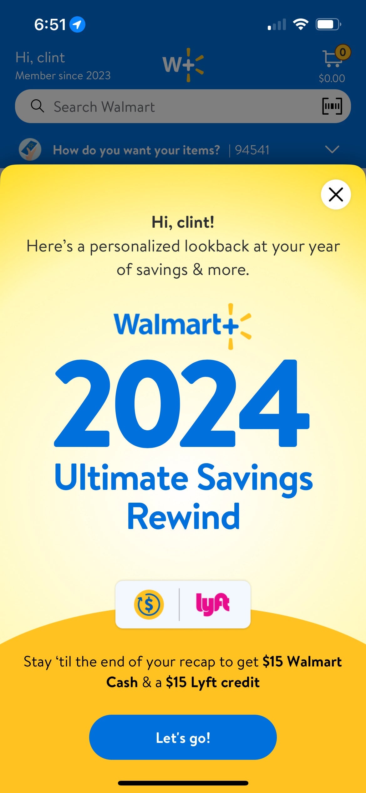 Walmart+ Ultimate Savings Rewind. WALMART