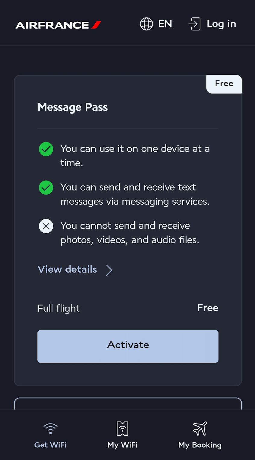 air france message