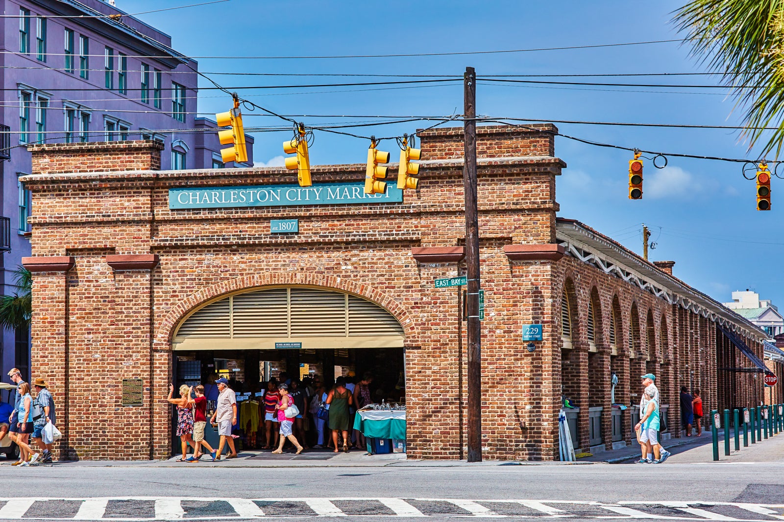 People shopping at the Charleston City Market,Charleston,South Carolina,USA