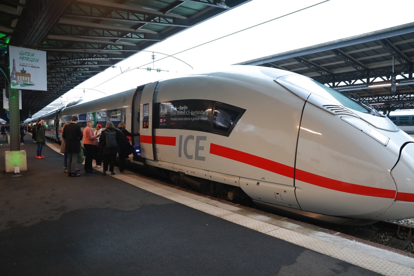 A view of the Deutsche Bahn high-speed train service from Paris to Berlin.