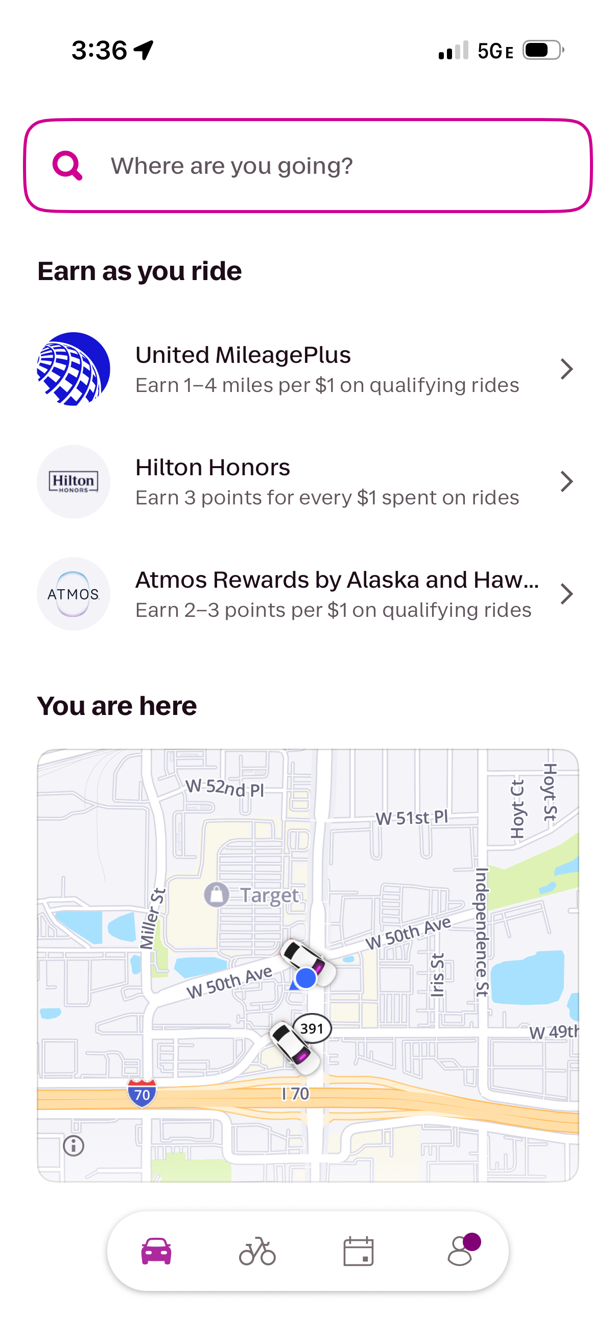 Lyft partners in app