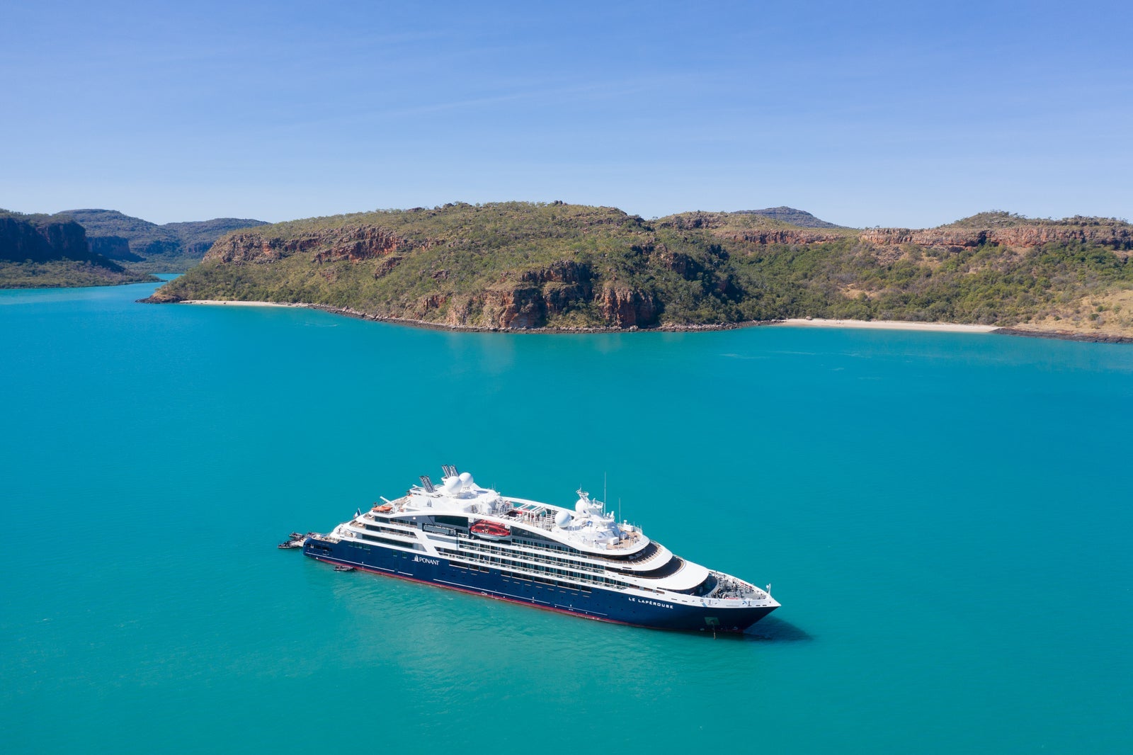Ponant's Le Laparouse sailing along the Kimberly Coast of Australia