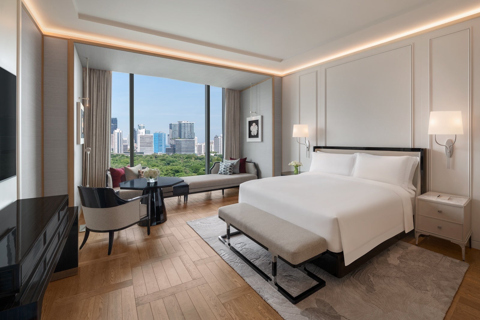 Marriott hotel room in Bangkok