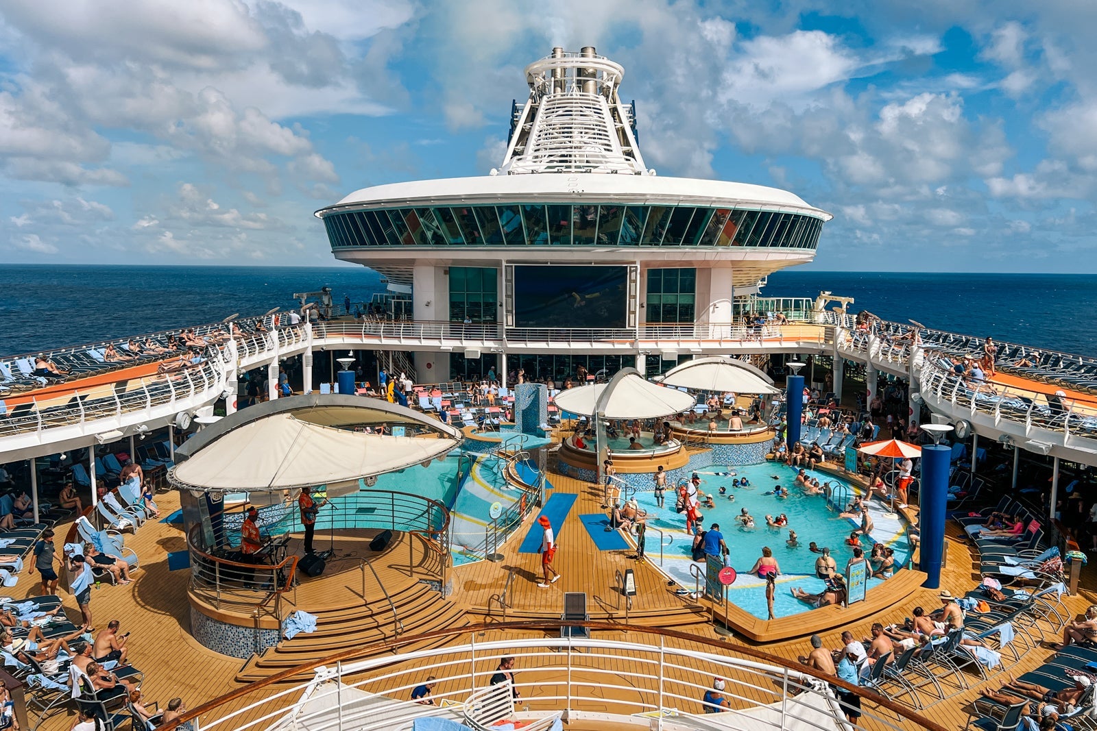 Main pool on Voyager of the Seas