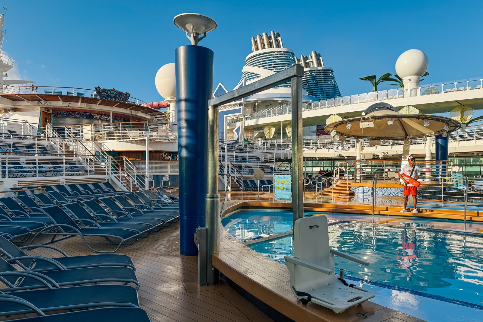 Pool lift on Voyager of the Seas
