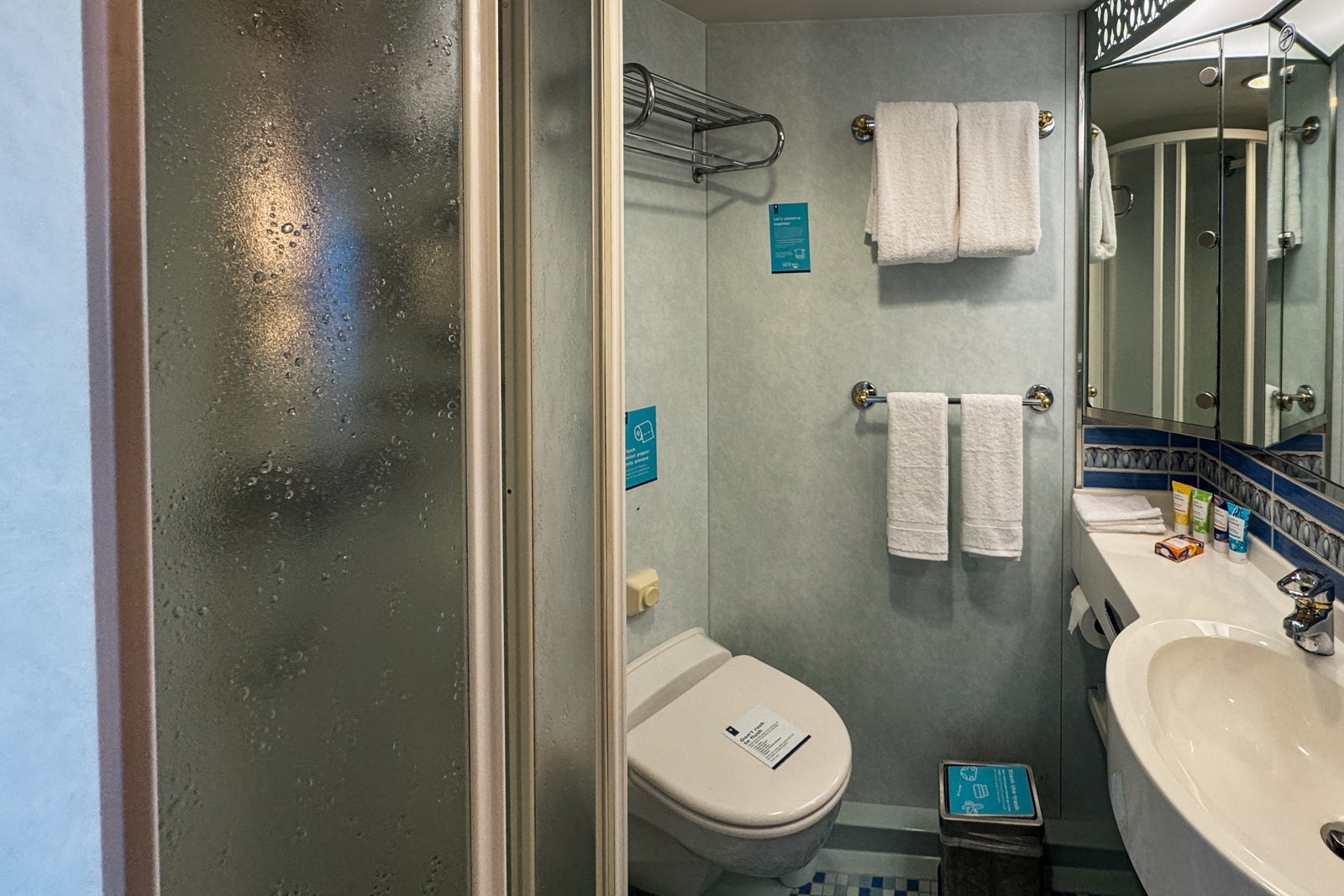 cabin bathroom on Voyager of the Seas
