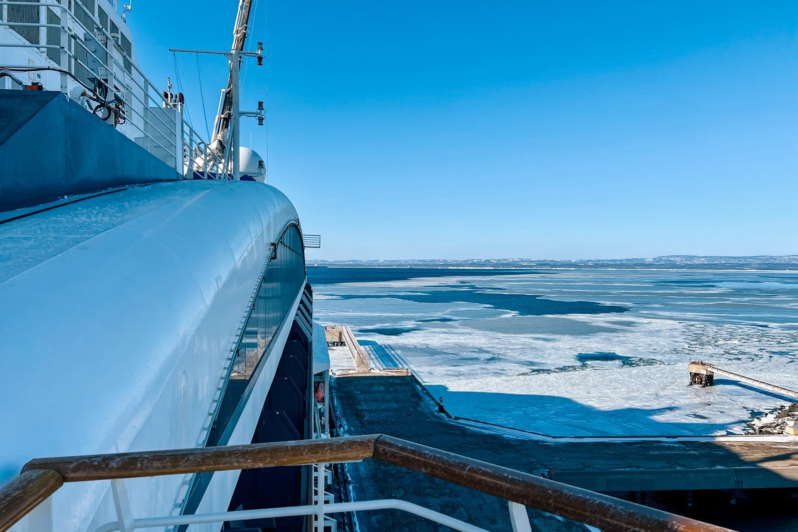 Le Commandant Charcot docked at Sept-Iles, Quebec