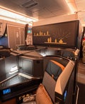 Starlux business class seat, Taipei to Seattle