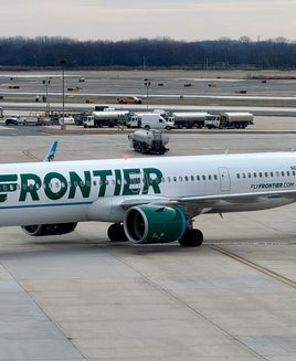 Frontier Airlines plane at Philadelphia International Airport (PHL)
