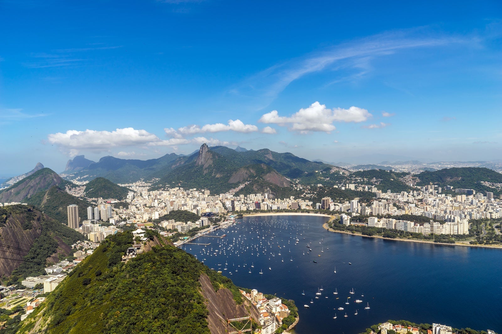 Rio de Janeiro's Guanabara Bay and Coastline Seen from Sugarloaf Mountain