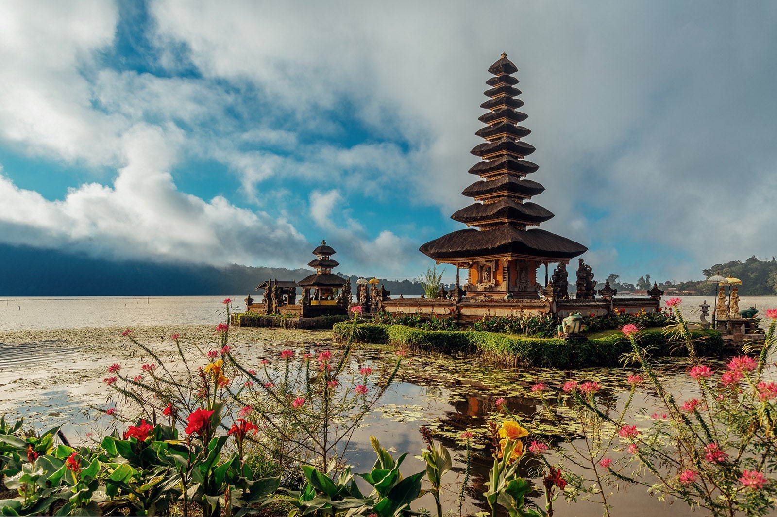 Pura Ulun Danu Bratan Temple on Lake Bratan in Bali Indonesia