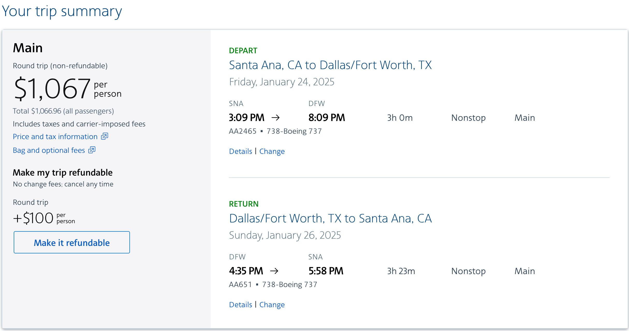 AA.COM SNA-DFW