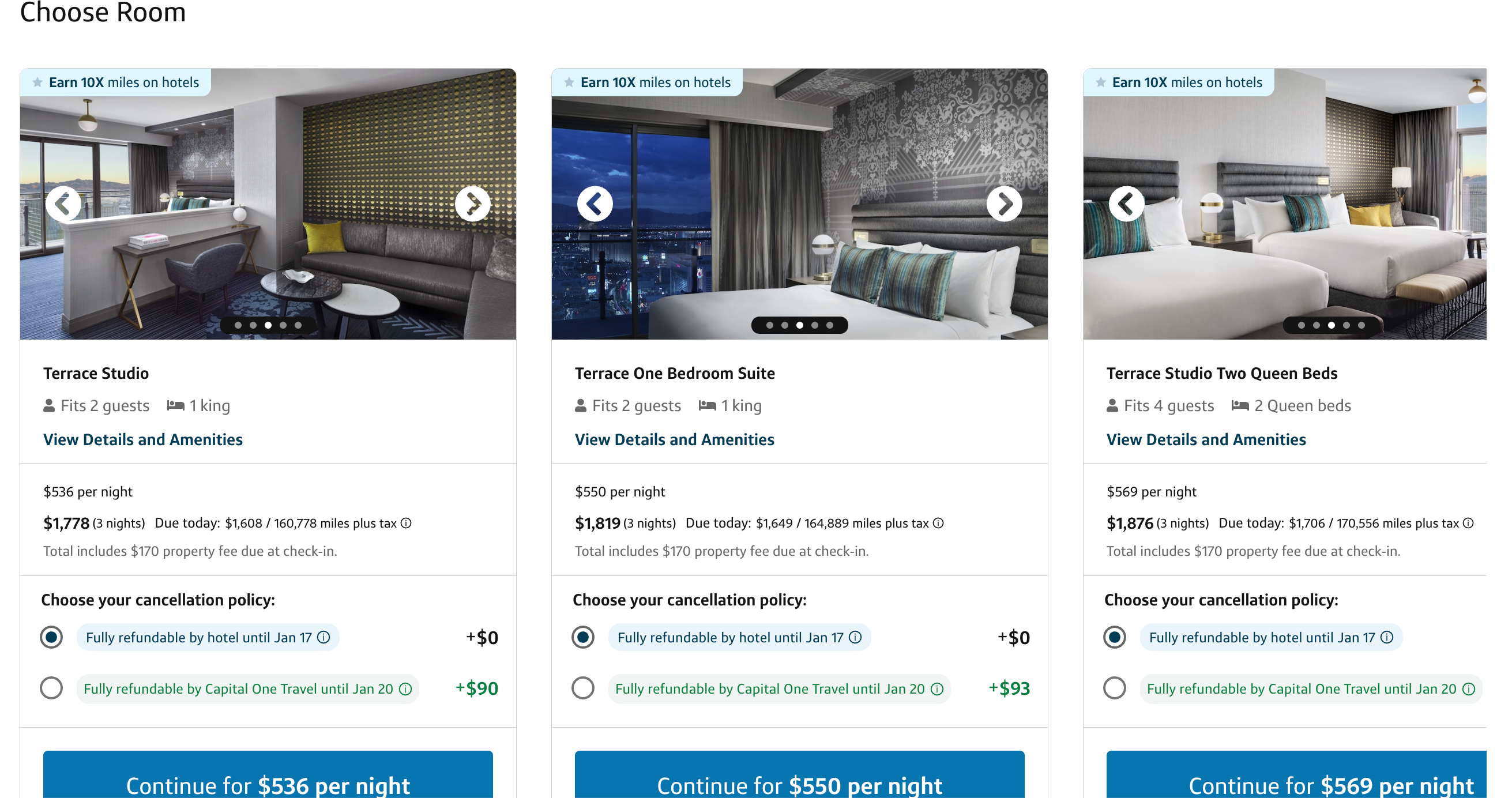 Capital One Travel hotel booking