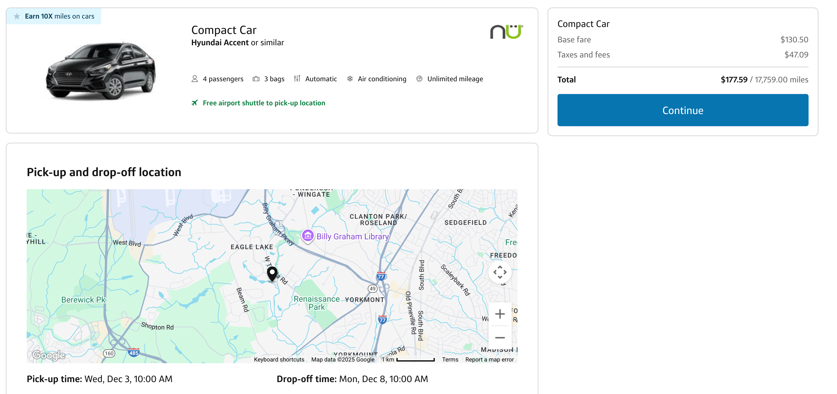 Capital One rental cars