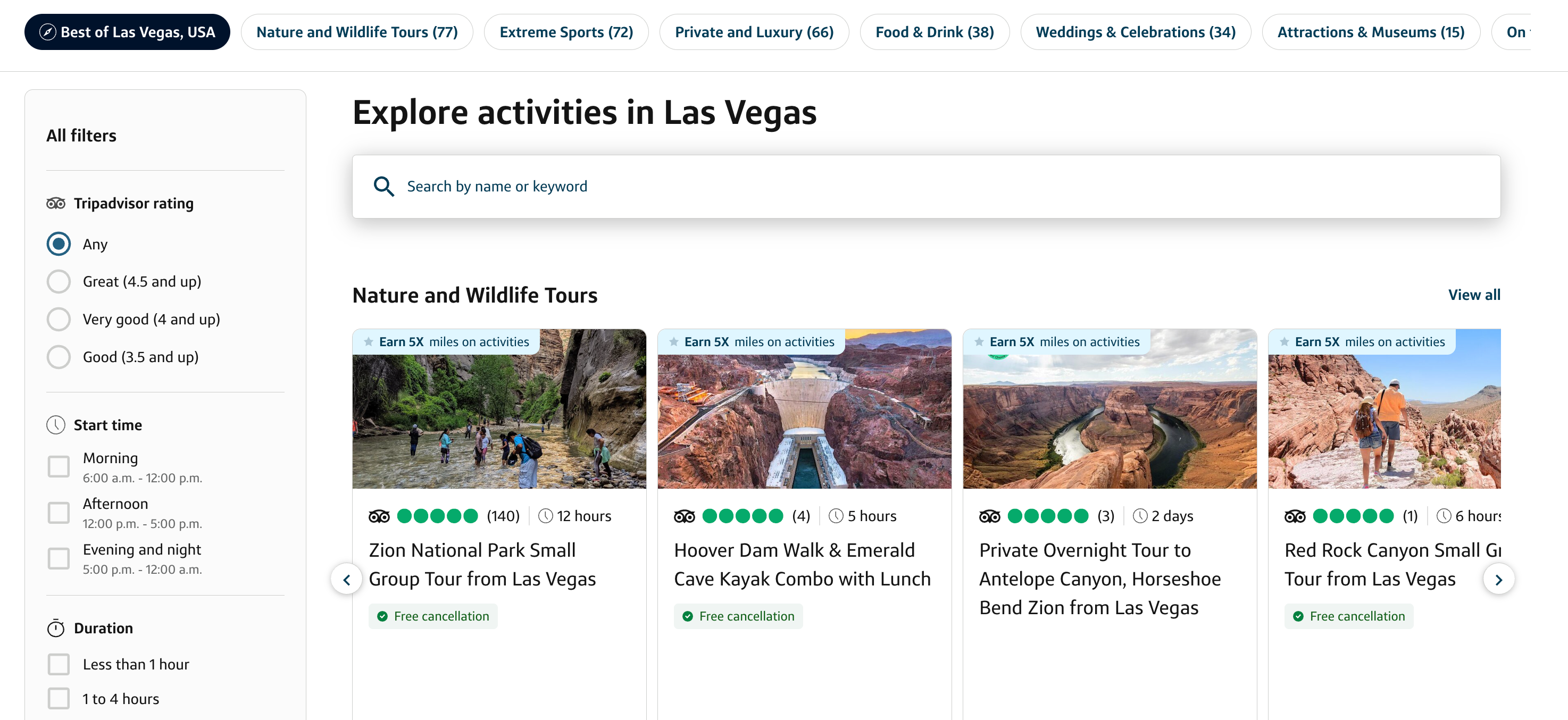 Las Vegas activities