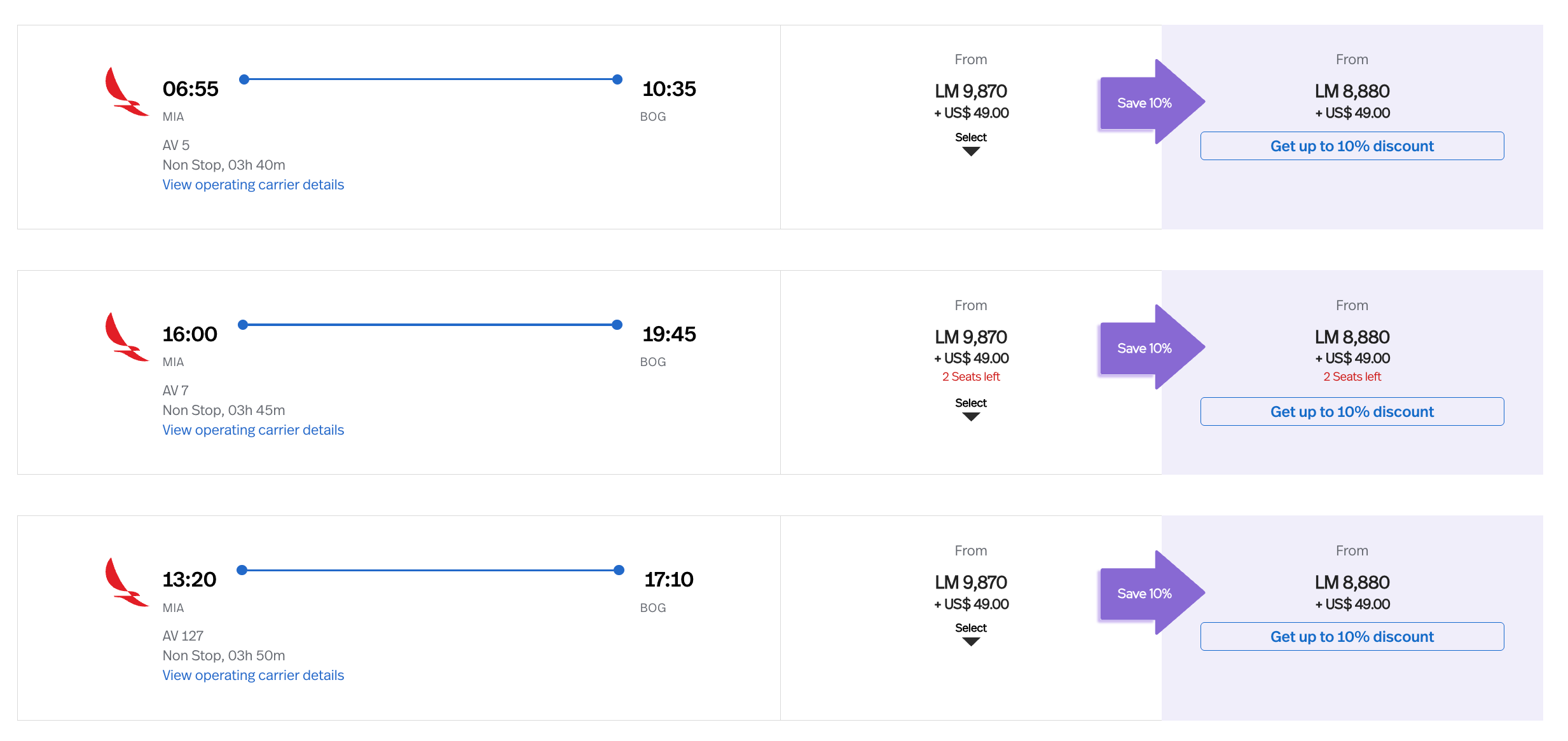 Lifemiles screenshot