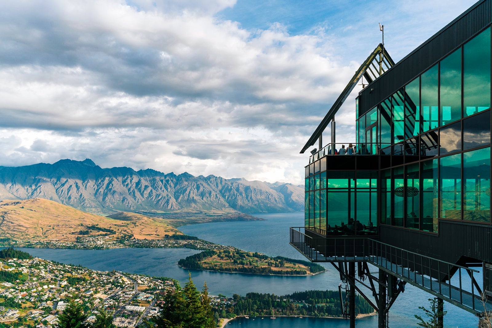 Skyline park and a view of Queenstown, New zealand.