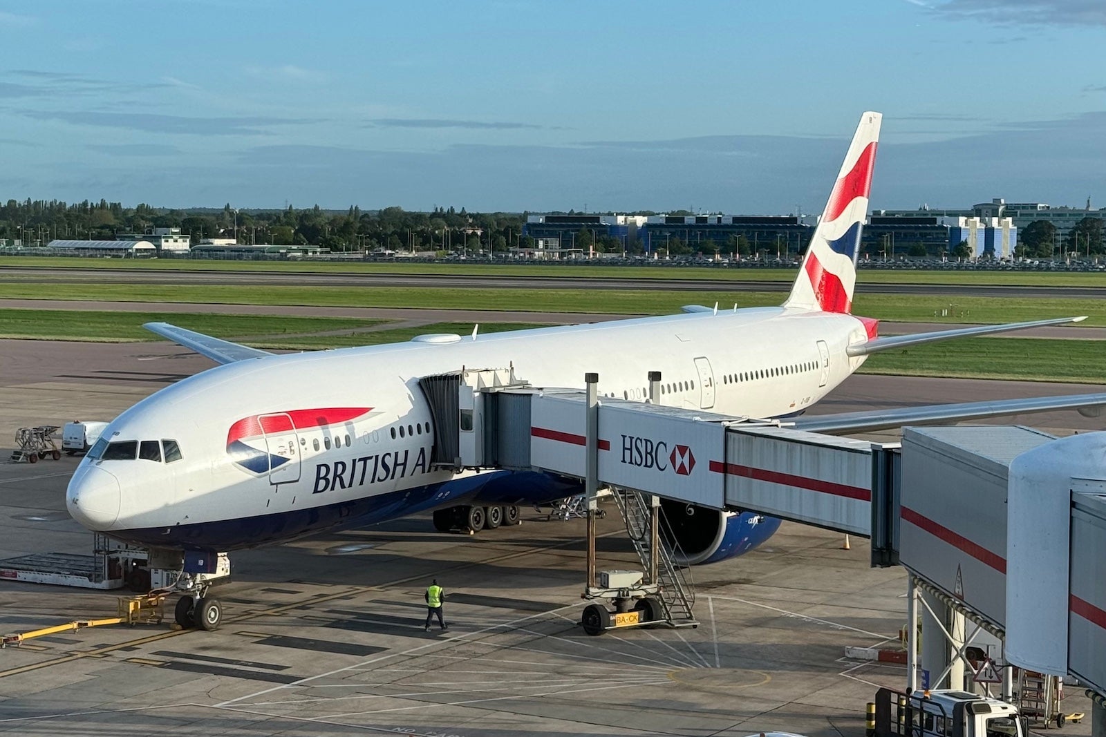 A British Airways aircraft at London's Heathrow Airport (LHR).