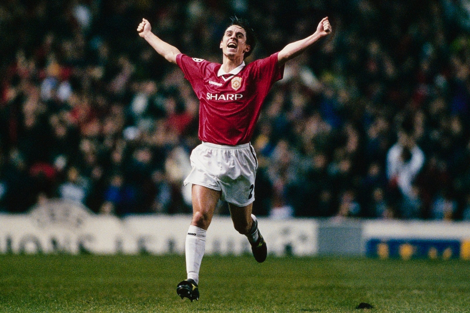 Soccer playing celebrating