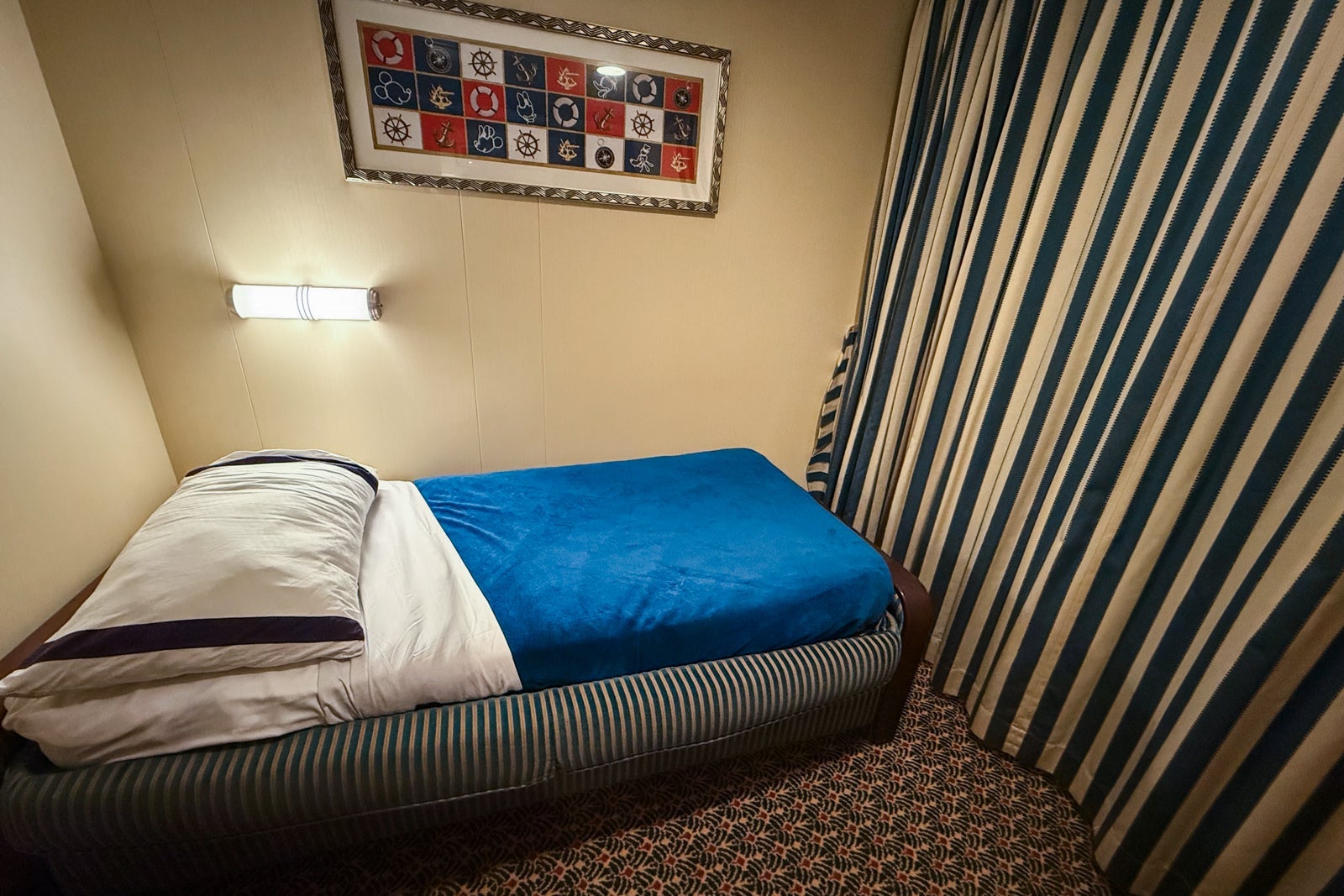 Twin sofabed on a cruise ship