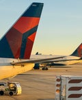 Delta Air Lines aircraft tails.