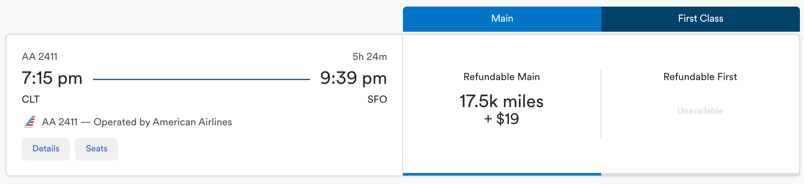 Alaska CLT-SFO