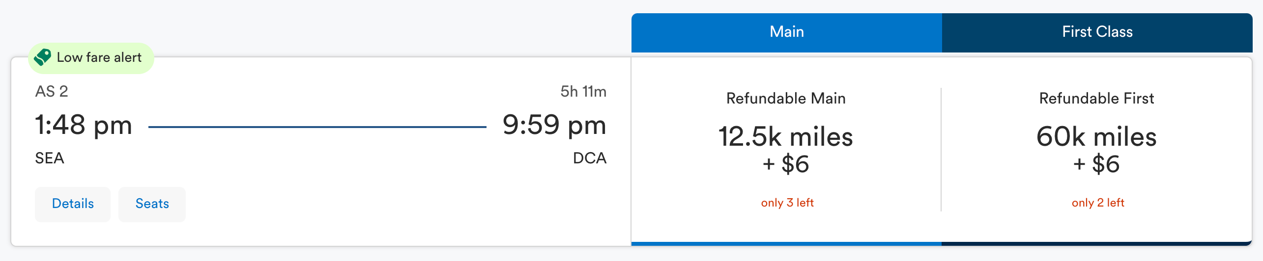 Alaska SEA-DCA