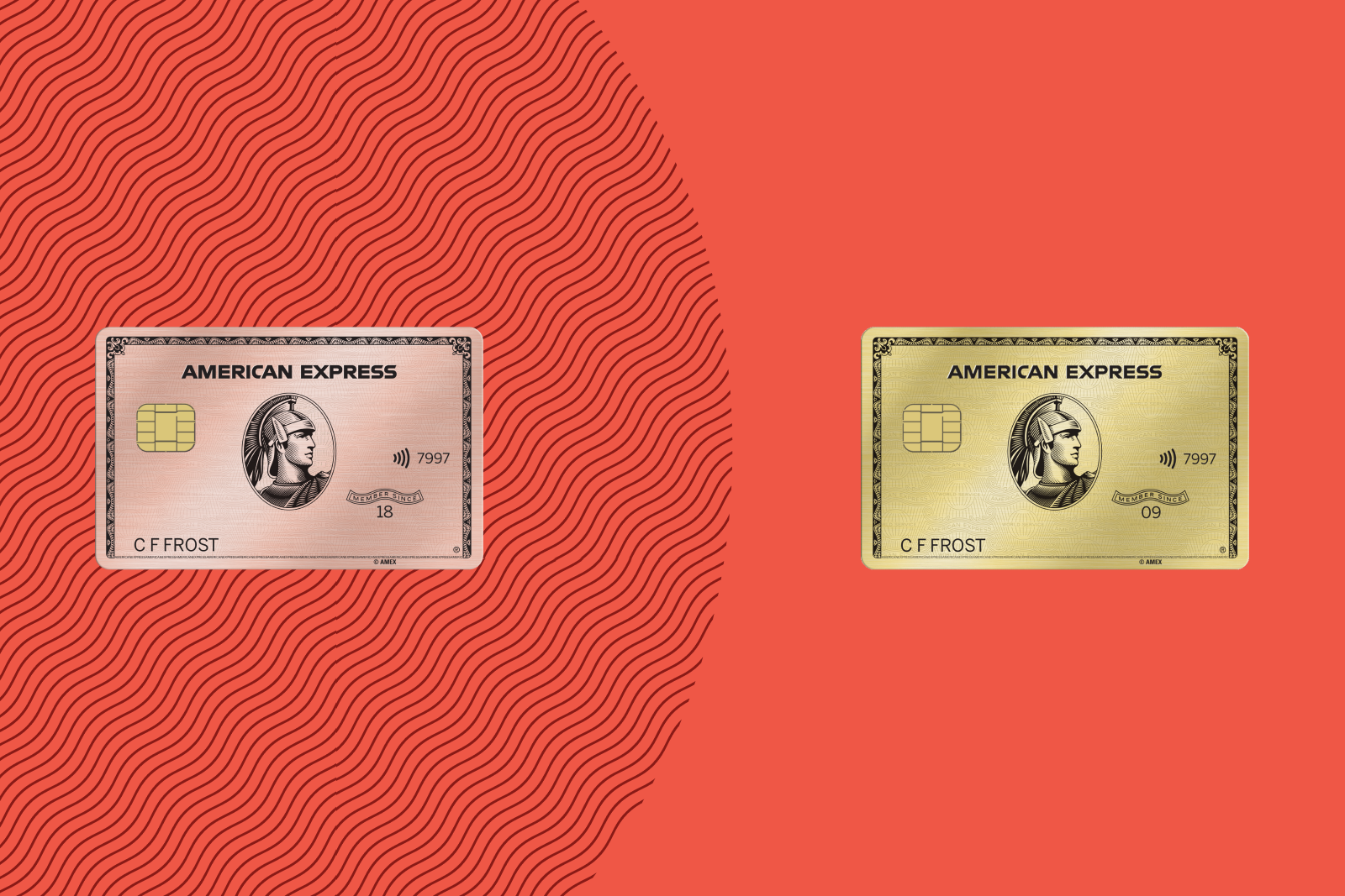 Amex Gold and Rose Gold