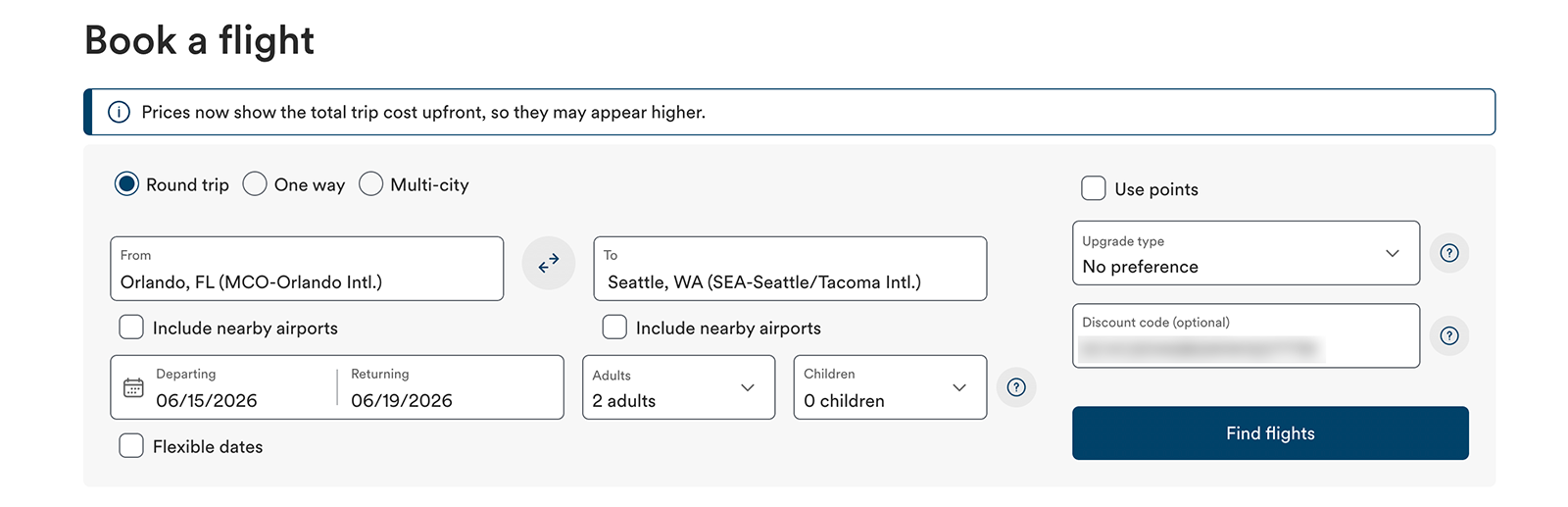 Booking Atmos companion fare