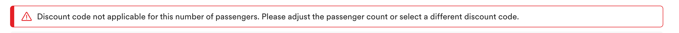 Alaska companion fare error message